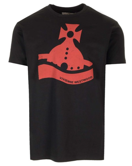 VIVIENNE WESTWOOD SUNKEN ORB 클래식 티셔츠 블랙